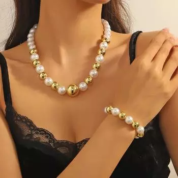 Ожерелье для женщин Преувеличенное ожерелье из бисера Ins для женщин в стиле киберпанк, акриловое ожерелье из бисера Ccb для женщин, красивое элегантное ожерелье для нее