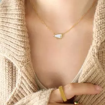 Ожерелье для женщин с подвеской в виде рога, ожерелье с подвеской в виде чирлидера, ювелирное украшение в подарок маме для девочек-подростков серебряный