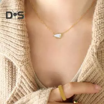 Ожерелье для женщин с подвеской в виде рога, ожерелье с подвеской в виде чирлидера, ювелирное украшение в подарок маме для девочек-подростков серебряный