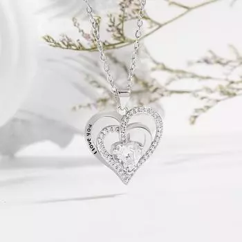 Ожерелье Eternal Heart с двенадцатью звездами, окрашенными в черный цвет, двухслойное ожерелье с надписью LOVE Love