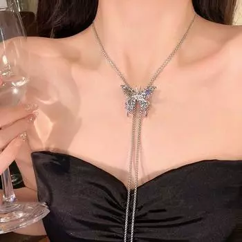 Ожерелье Explosions Pull Butterfly ожерелье женское новое Explosions ключичная цепочка Tide Luxury.