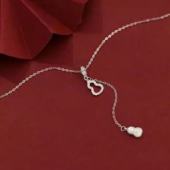 Ожерелье Фулу Полая Тыква Свет Роскошный Свитер Цепочка Натальный Год Ключица Цепочка Женщины Новый Год