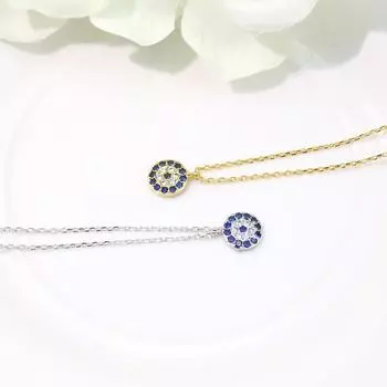 Ожерелье «Глаз дьявола» в турецком стиле, женское, короткое, с голубыми глазами, круглая цепочка на ключицу, цепочка на шею