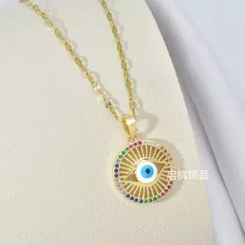 Ожерелье Глаз Дьявола Женское Премиум Личность Универсальная Цепочка на Ключицу Те же Аксессуары