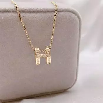 Ожерелье H Женский Дизайн Стиль Личность Темперамент Праздник Циси Для Друзей