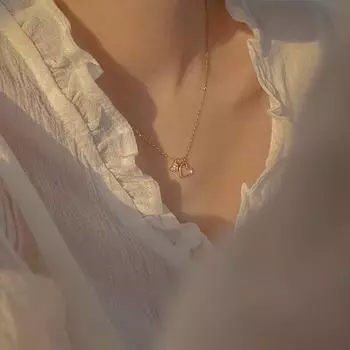 Ожерелье Heart-to-Heart для женщин, стерлинговое серебро S925, легкая роскошь, дизайн Minority, форма сердца с бриллиантовой цепочкой на ключице 925