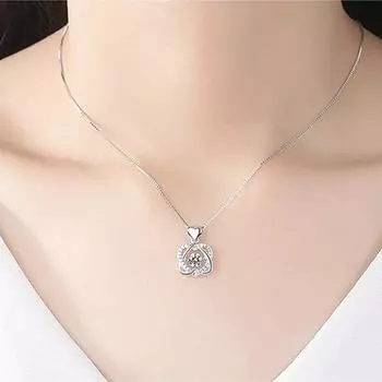 Ожерелье Hexagram Wish из стерлингового серебра 925 пробы, роскошный темперамент, подарок на День святого Валентина для девушки серебряный