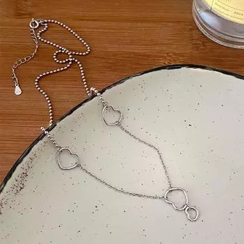 Ожерелье Hollow Love с подвеской в виде милой цепочки в форме сердца на ключицах для женщин