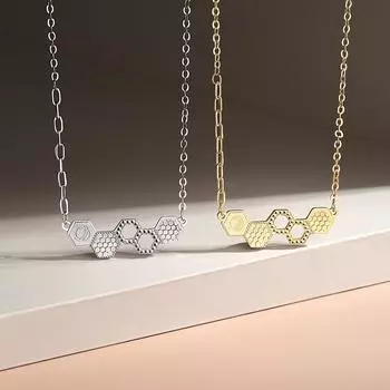 Ожерелье Honeycomb Женское легкое роскошное темпераментное геометрическое плетение на ключицу