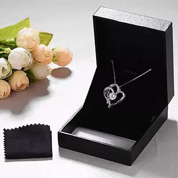Ожерелье Huitan Silver Color Heart для женщин с кристаллами кубического циркония Классическая свадебная тенденция Вечность Женские ювелирные изделия Оптовая продажа 45cm