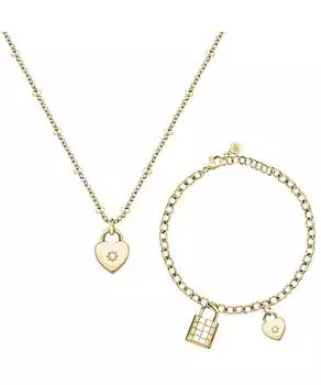 Ожерелье и браслет из нержавеющей стали Morellato Abbraccio золотого тона SAUB19 для женщин