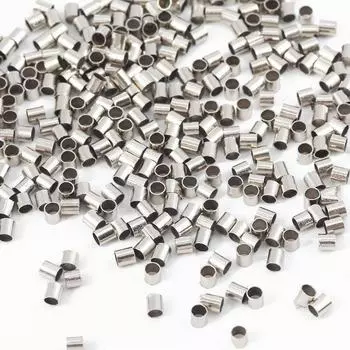 Ожерелье и серьги из медной позиционирующей трубки с металлическими и сплавными бусинами. 1.5mm 500pcs/pack