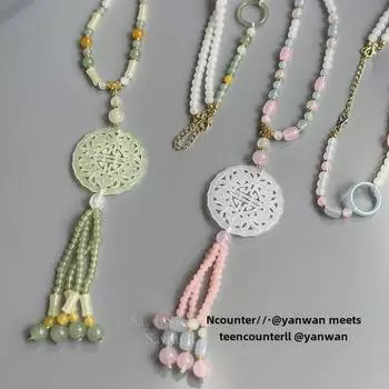 Ожерелье и юбка в стиле династии Мин с изображением лошадиной головы: Натуральный камень, стекло и аксессуары в китайском стиле [Новое поступление]