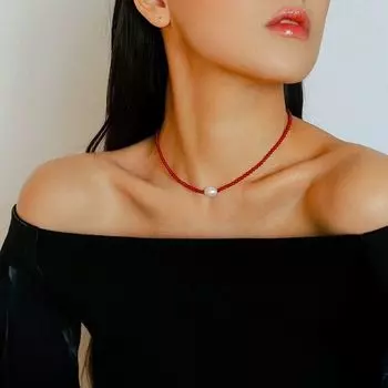 Ожерелье из агата Sophie Ancola, женская одинарная жемчужина в стиле барокко, классическая цепочка на ключицу