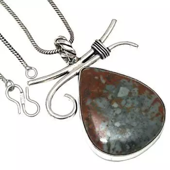 Ожерелье из американского яшмового камня, старинные ювелирные изделия ручной работы, 2 дюйма