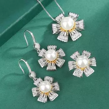 Ожерелье из австралийского жемчуга Fritillary, женское индивидуальное микрокольцо с цветочным жемчугом, модное пригородное белое жемчужное кольцо