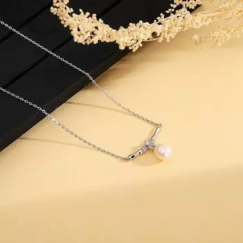 Ожерелье из бамбукового жемчуга, Богиня темперамента, Универсальное, Милое, Художественный стиль, Высококачественная ключичная цепочка