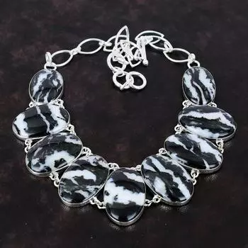 Ожерелье из белого бирюзового драгоценного камня белого буйвола Элегантное ожерелье Ожерелье из стерлингового серебра 925 пробы Регулируемое ожерелье-цепочка Ювелирные изделия ручной работы для подарка Adjustable