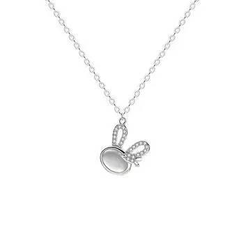 Ожерелье из белого нефрита с изображением кролика-моркови, цепочка на шею для женщин, легкая, роскошная, универсальная, модная