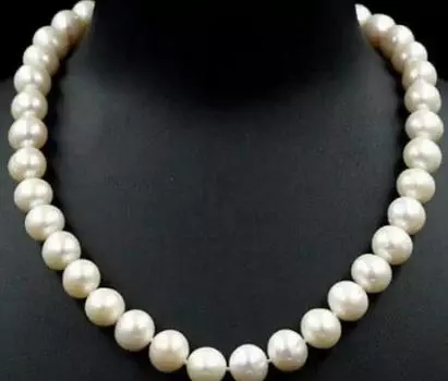 Ожерелье из белого пресноводного жемчуга 9-10 мм