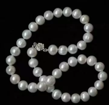 Ожерелье из белого жемчуга из натуральной пресной воды диаметром 8–9 мм 18 дюймов