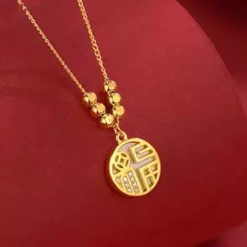 Ожерелье из белой ракушки от бренда National Trend Fengfu для женщин, наполненное благословениями и инкрустированное камнями, в стиле ретро, женский свитер с цепочкой