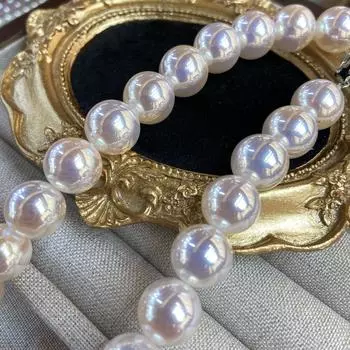 Ожерелье из белых бусин Tianni 10-12 мм