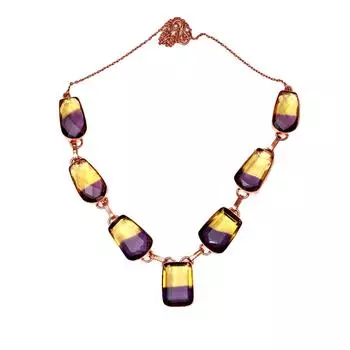 Ожерелье из био-турмалинового кварца, 14-каратное позолоченное серебро, ювелирные изделия 18-20