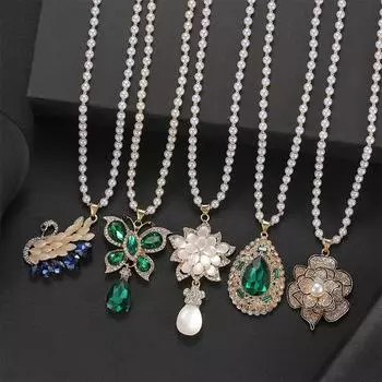 Ожерелье из бисера, длинная винтажная веревка в стиле бохо, ломтик цепи, каменные подвески, богемные этнические женщины