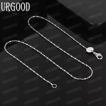 Ожерелье из бисера из стерлингового серебра 925 пробы, модные свадебные украшения 40CM