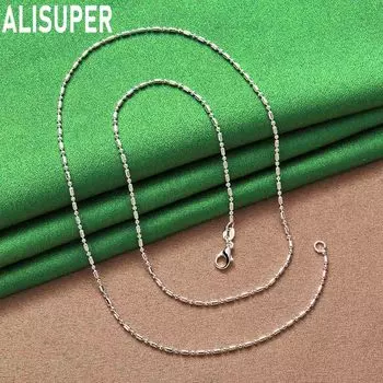 Ожерелье из бисера из стерлингового серебра 925 пробы, модные свадебные украшения 40CM