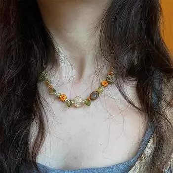 Ожерелье из бисера с растениями и цветами Island Sunset для женщин