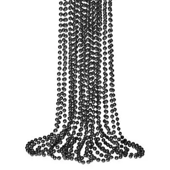 Ожерелье из бусин для вечеринки, сувениры на вечеринку, цветные бусины, аксессуары для бусин 10 шт. One Size чёрный