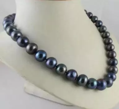 Ожерелье из черного жемчуга 8-9 мм, 17-дюймовые натуральные ювелирные изделия из бутика