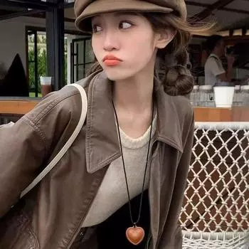 Ожерелье из черной воловьей кожи с подвеской «Любовь» из черной веревки не выцветает, ретро и модно