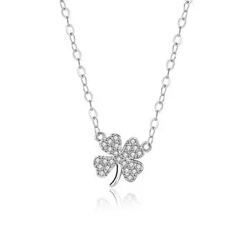 Ожерелье из четырех листьев травы, летняя новая женская цепочка на ключицу, легкая, роскошная, небольшого размера и высокого класса, корейская версия