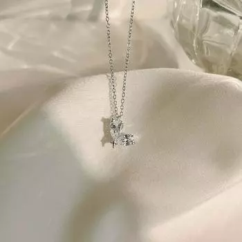 Ожерелье из чистого серебра 999 пробы со звездчатым цирконием, женское модное универсальное подвесное украшение на ключицу в стиле Ins, необычный дизайн 99