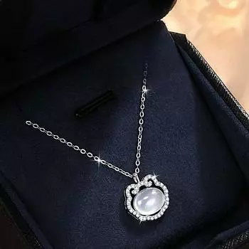 Ожерелье из чистого серебра Ruyi с замком безопасности, легкая роскошь, дизайн меньшинства, долговечный замок S999, ключичная цепочка