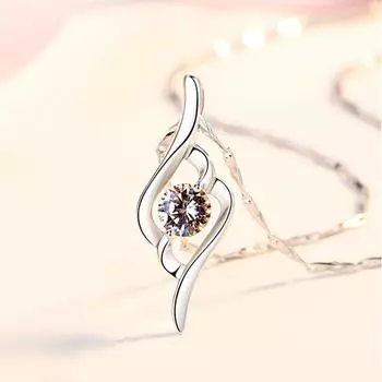 Ожерелье из чистого серебра S999, подвеска «Стрела любви», женская модная элегантная цепочка на ключицу из стерлингового серебра 999 белый