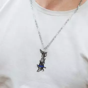 Ожерелье из цинкового сплава Yousheng, металлический брелок, подвеска в виде пушки акулы, брелок для коллекционера, рюкзаки, сумки, аксессуары