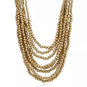 Ожерелье из деревянных бусин ручной работы в стиле ретро, европейское, американское, богемное, преувеличенное, индивидуальное, креативное, свитер, цепочка