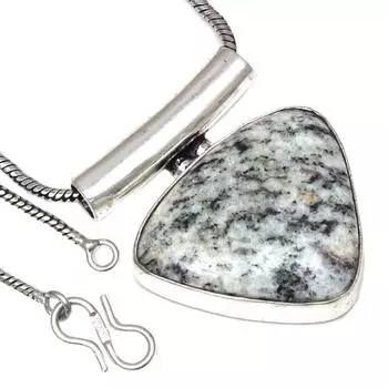 Ожерелье из драгоценного камня K2 Jasper, старинное серебряное ювелирное изделие ручной работы, 1,25 дюйма