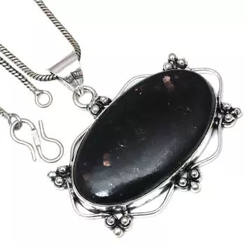 Ожерелье из драгоценного камня нууммит, старинные ювелирные изделия ручной работы, 1,75 дюйма