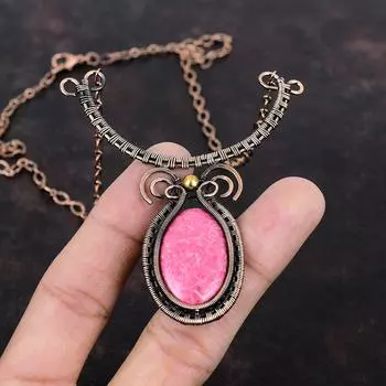 Ожерелье из драгоценных камней Тулит, ожерелье из медной проволоки, медные украшения ручной работы, регулируемое ожерелье, удивительные ювелирные изделия из проволоки, свадебный подарок