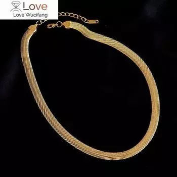 Ожерелье из двухцветной цепочки из нержавеющей стали для женщин, чокер, тренд, панк, хип-хоп, вечеринка, подарок, новые модные ювелирные изделия