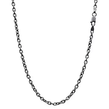 Ожерелье из дымчатой цепи Sears Azuki, серебро SV 925, ширина 45 см [Sears] 3,5 мм серебряный