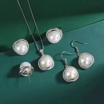 Ожерелье из европейского, американского и австралийского жемчуга, женская новая цепочка на ключицу из жемчуга пресноводного жемчуга, белое кольцо-ракушка с жемчугом