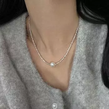 Ожерелье из фрагментированного жемчуга с нишевым дизайном, высококачественная ключичная цепочка, французский ретро-стиль