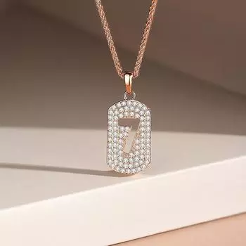 Ожерелье из французского розового золота Digital Seven, женская легкая роскошная темпераментная слегка инкрустированная цирконием персонализированная ключичная цепочка