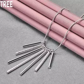 Ожерелье из гладкого бисера в виде змеи из стерлингового серебра 925 пробы, модные свадебные украшения 50CM